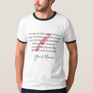 Camiseta Traços de Scorpios e Sinal de Zodiac