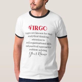 Camiseta Traços de Virgem e Sinal Zodiac