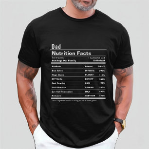 Camiseta Traços Engraçados Fato de Nutrição do Dia de os pa