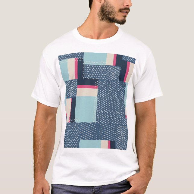 Camiseta Traços Geométricos Simples do Pincel: Bloco de Cor (Frente)