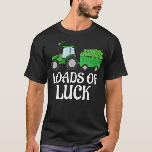 Camiseta Tractor Shamrock Carga De Sorte Dia De São Patríci