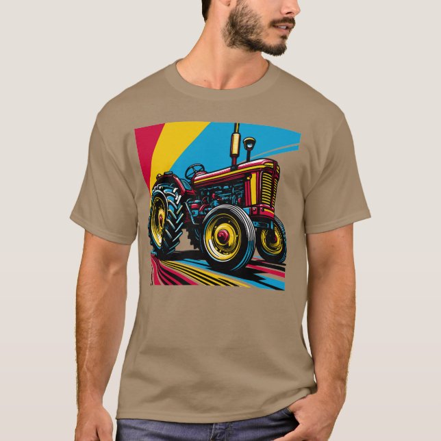 Camiseta Tractor - vintage 3 (Frente)