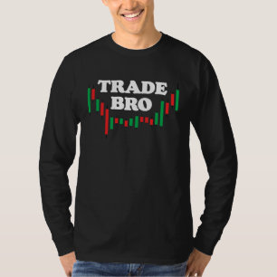 Camiseta Trade Bro! Gráfico de ações de castiçal engraçado