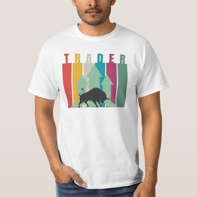 Camiseta Trader em mercado em alta | Design simples  (Frente)