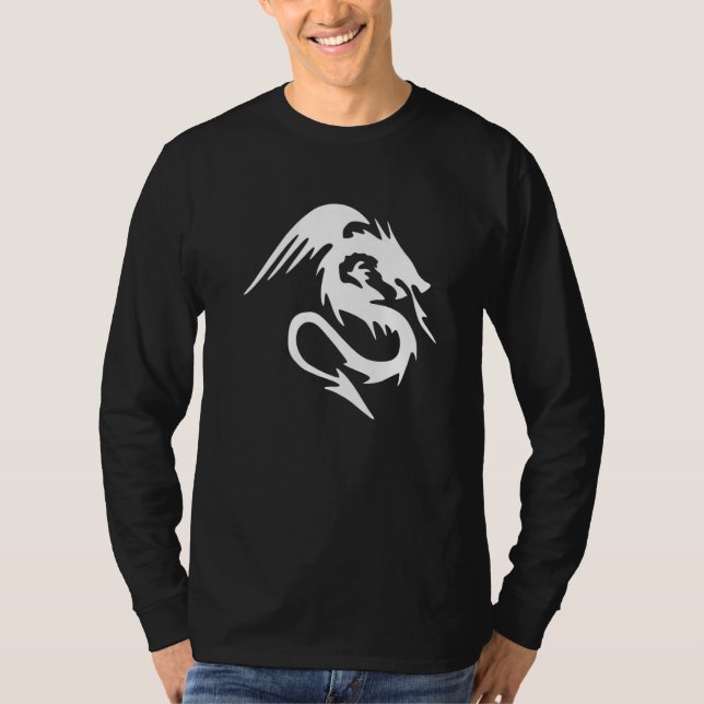 Camiseta Tradicional Chinês Dragão - Símbolo de Potência e  (Frente)