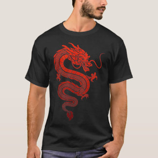 Camiseta Traditional Chinese Red Dragon