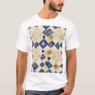 Camiseta Traditional Japanese Geometric Pattern Design 0058