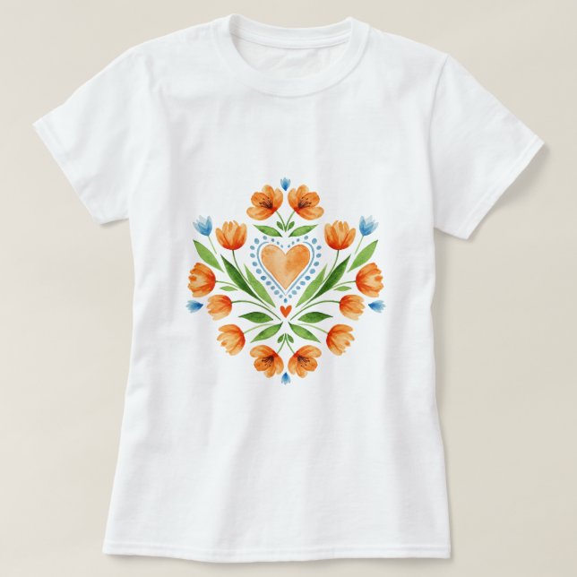 Camiseta  Traditional Polish folk art (Frente do Design)