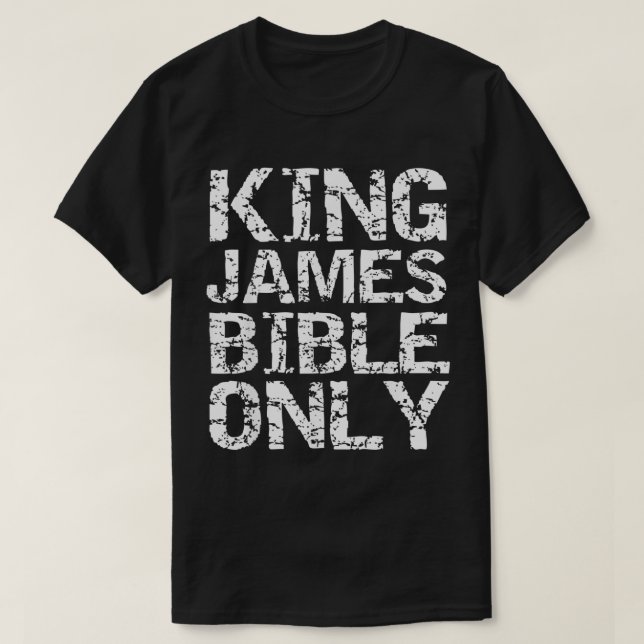 Camiseta Tradução Cristã Conservadora King James Bibl (Frente do Design)