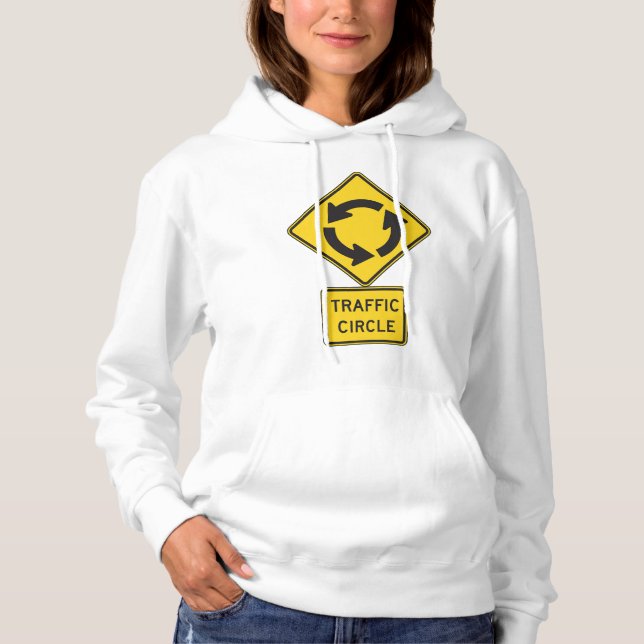 Camiseta Traffic Circle Road Sign Yellow Diamond (Frente)