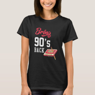 Camiseta Traga 90s de volta Estilo Vintage Retro Cassete