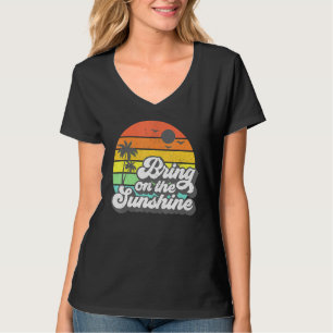 Camiseta Traga A Praia Sunshine Retro Vaces Verão