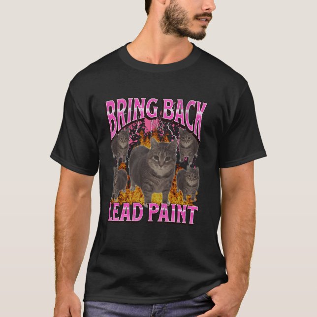 Camiseta Traga de Volta Tinta com Chumbo Funny Cat Meme Boo (Frente)