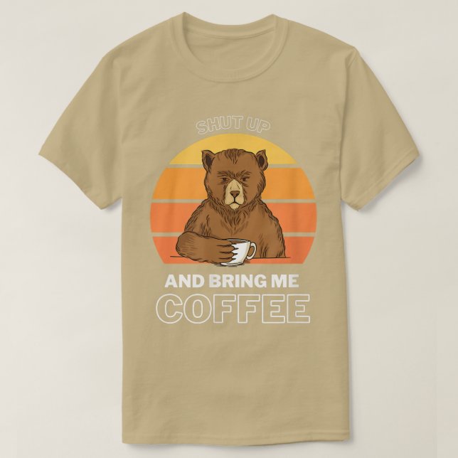Camiseta Traga-me Café Bear Manhã Bebendo Café Drinker (Frente do Design)