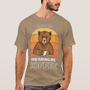 Camiseta Traga-me Café Bear Manhã Bebendo Café Drinker