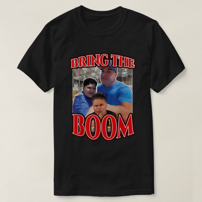 Camiseta Traga o adolescente do Piada Rizzler Boom (Frente do Design)