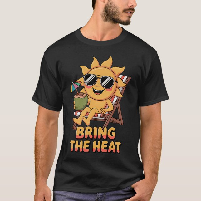 Camiseta Traga o Calor Fofo Sol Divertido (Frente)