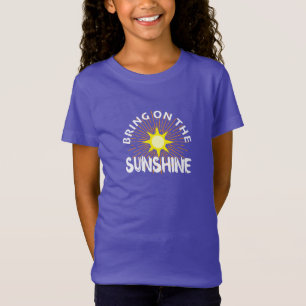 Camiseta Traga O Design Sunshine - Bela Jersey Para Meninas