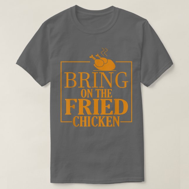 Camiseta traga o frango frito rei Fried Chicken Love (Frente do Design)