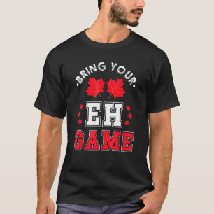 Camiseta Traga o seu jogo Cartografia Canadiana Folha Canad