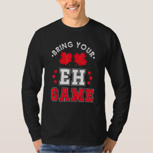 Camiseta Traga o seu jogo Cartografia Canadiana Folha Canad