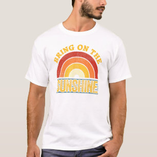 Camiseta Traga O Sol Vintage Arco-Íris Retro Sunshi