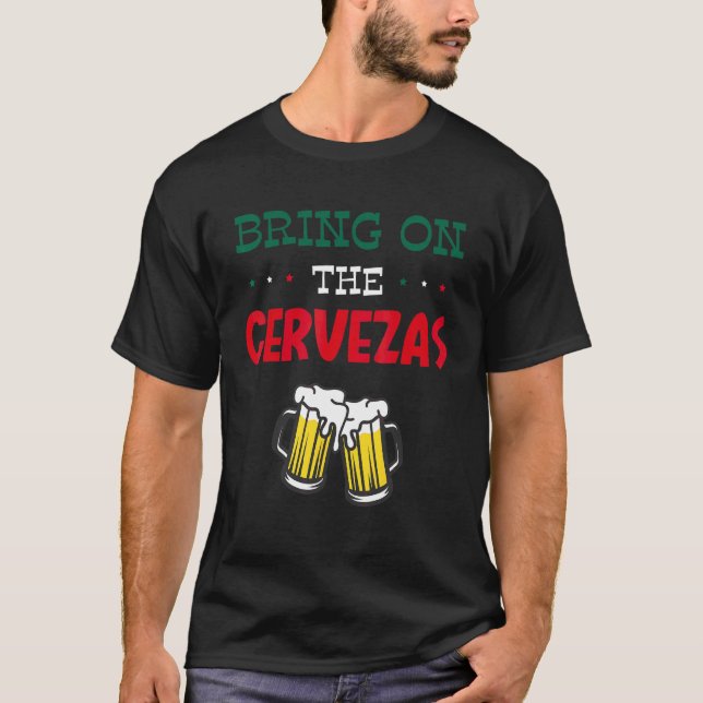 Camiseta Traga Os Cinco Cervezas De Mayo (Frente)