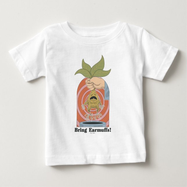 Camiseta "Traga Protetores de Ouvido!" Gráfico da Mandrágor (Frente)
