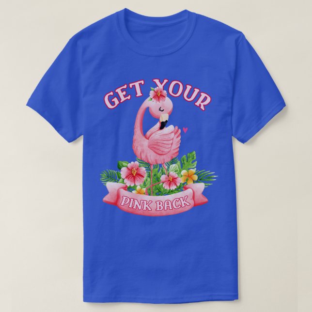 Camiseta Traga Seu Flamingo Tropical Rosa (Frente do Design)