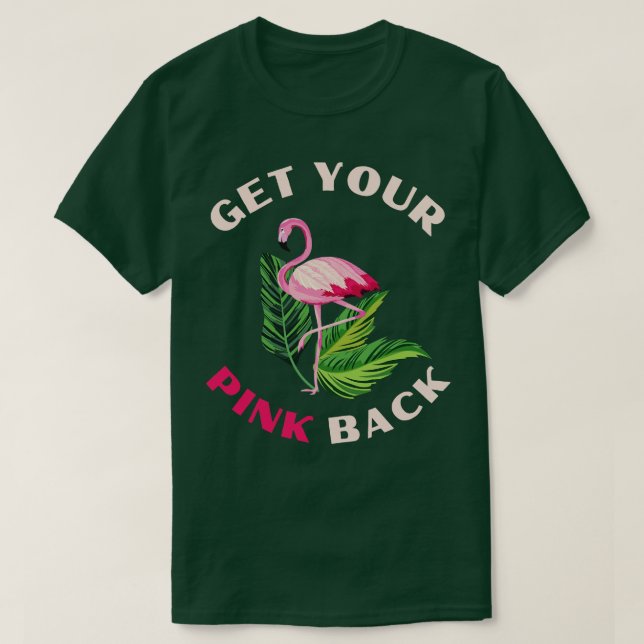 Camiseta Traga seu Flamingo Tropical Rosa 5 (Frente do Design)