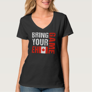 Camiseta Traga seu jogo canadense Flag Canada orgulho