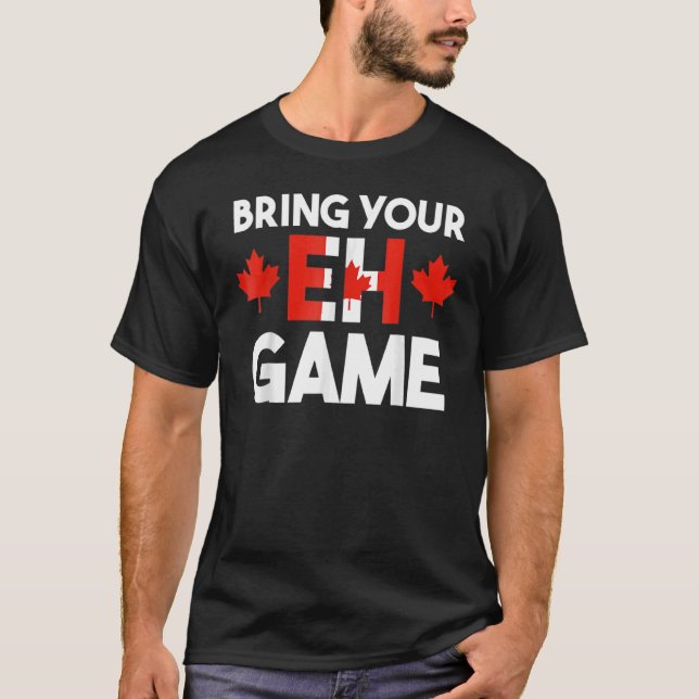 Camiseta Traga seu jogo canadense Flag Canada orgulho (Frente)