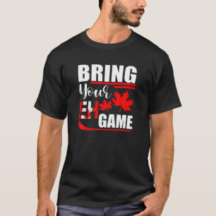 Camiseta Traga seu jogo canadense Slang Flag Canada Day