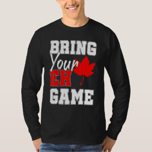 Camiseta Traga Seu Jogo Cartografia Canadiana O País Folha