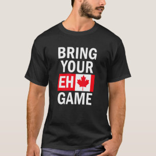 Camiseta Traga sua bandeira canadense para o jogo Canadá