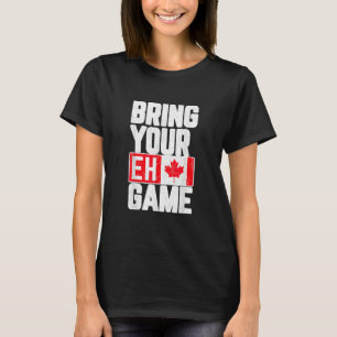 Camiseta Traga Sua Bandeira Canadiana do Jogo