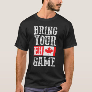 Camiseta Traga sua equipe canadense de bandeira do Canadá