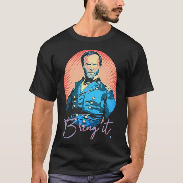 Camiseta Traga - William Tecumseh Sherman Pop-Art Style (Frente)