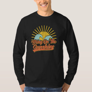 Camiseta Tragam A Luz Do Sol Retro Sun Summer Beach Waves