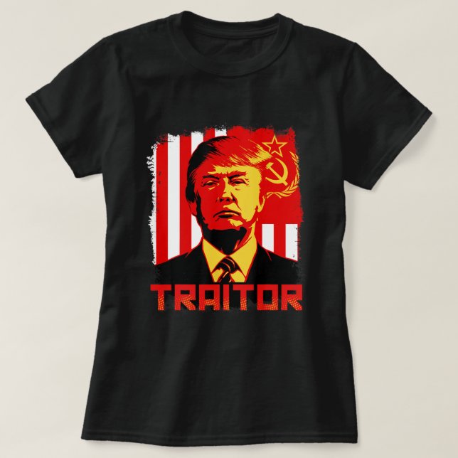 Camiseta Traidor Do Presidente Trump Anti Biden (Frente do Design)