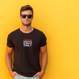 Camiseta Trail Hiking camping humor black red