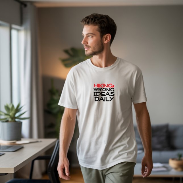 Camiseta Trail Hiking camping humor black red (Criador carregado)