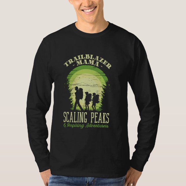 Camiseta Trailblazer Mama Escalando Picos e Adventu Inspira (Frente)