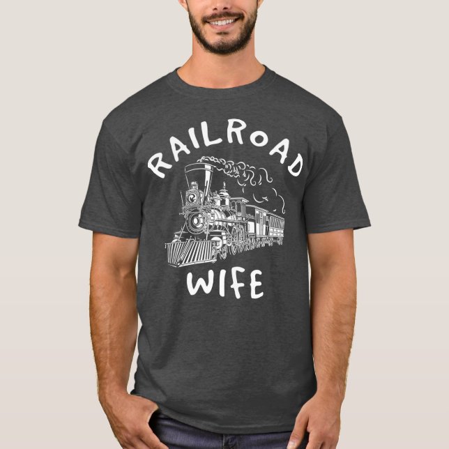Camiseta Train Driver Wife Gift  Model Trains Railway (Frente)