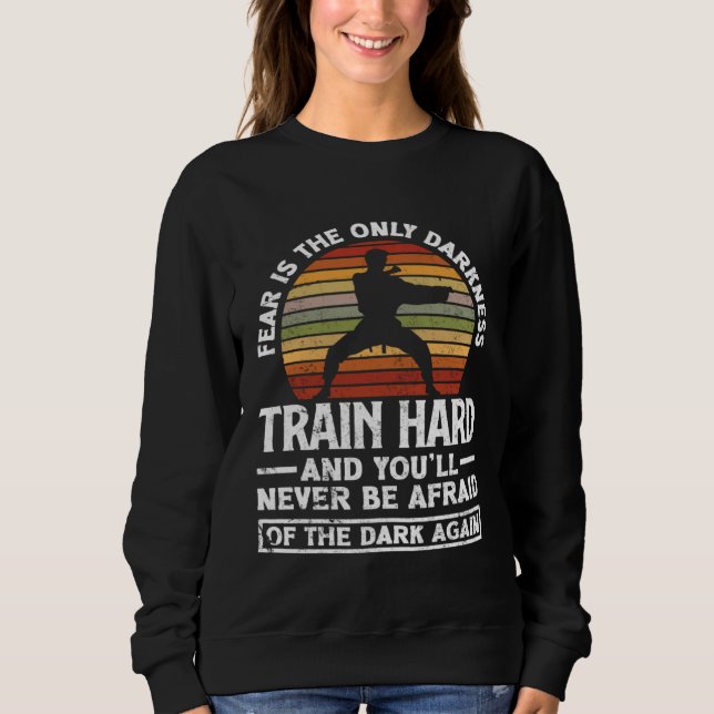 Camiseta Train Hard Don't Be Afraid Aikido Karate Jiu Jitsu (Frente)