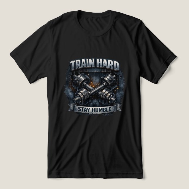 Camiseta Train Hard Stay Humble (Design frontal)