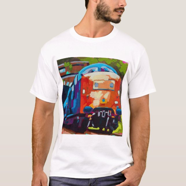 Camiseta Train Painting - Gift for Train Enthusiasts (Frente)