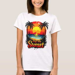 Camiseta Traje a torre de Voleibol do Sunset - Perfeito par