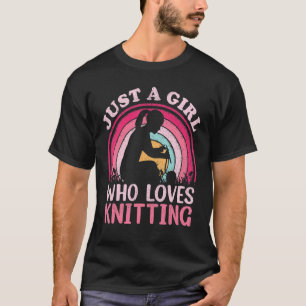 Camiseta Traje A Vintage Retro Apenas Uma Menina Que Adora