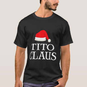 Camiseta Traje Combinado de Natal da Família Tito Claus Par